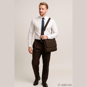 ZANELLA Italian Trousers Dress Slacks Brown 34x32